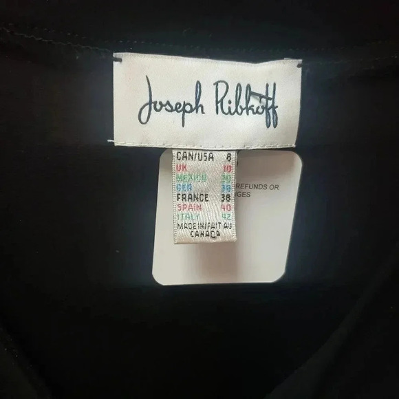 Joseph Ribkoff Open Sleeve Gold Chain Top - Picture 2 of 5